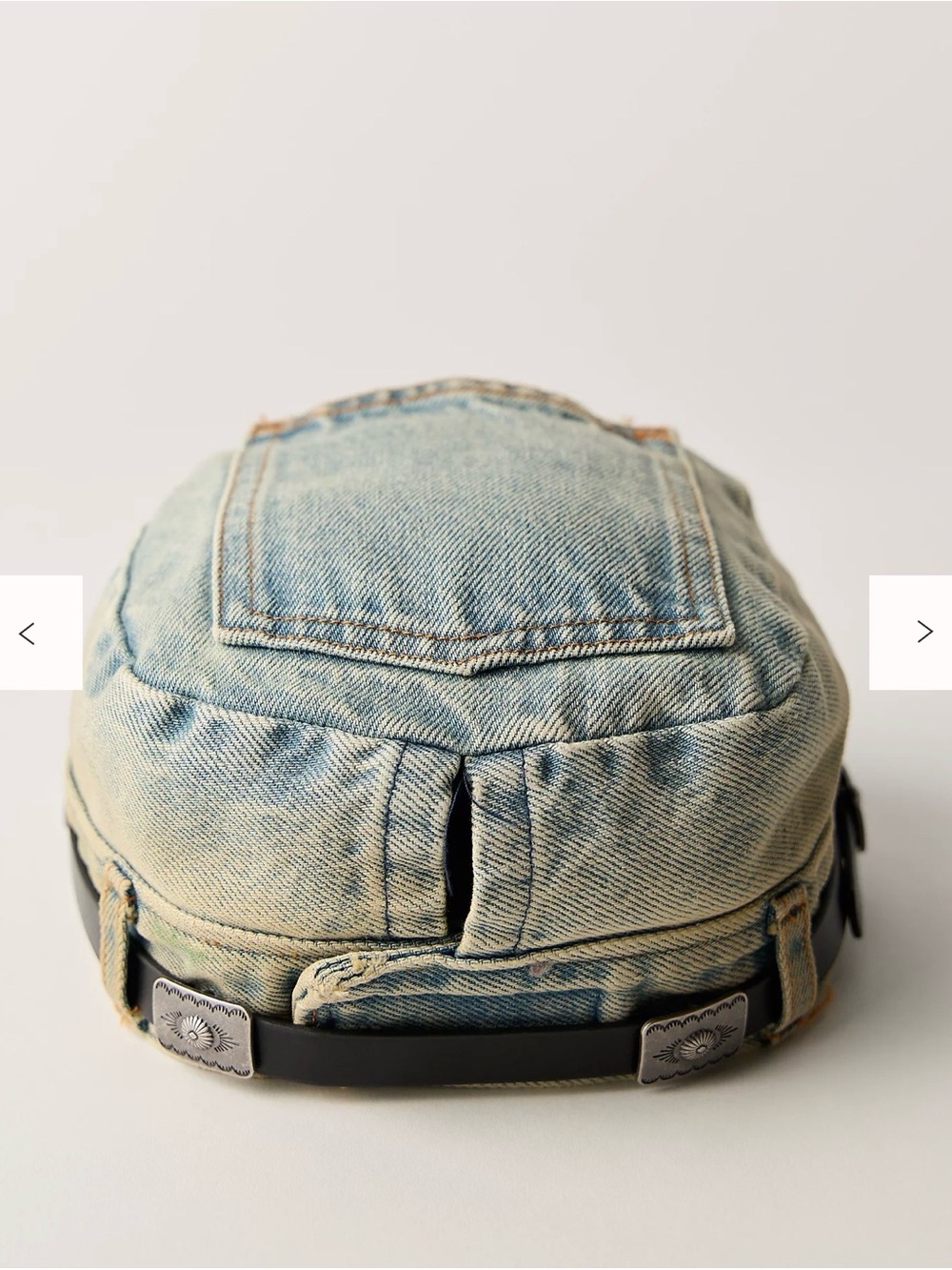 Free People Washed Denim Cadet Hat Cap - Picture 3 of 5